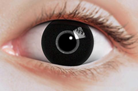Paire de lentilles cosmétiques 1 semaine BLACK NOIRES hebdomadaire