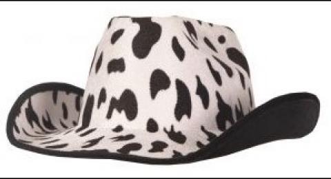Chapeau cow boy vache