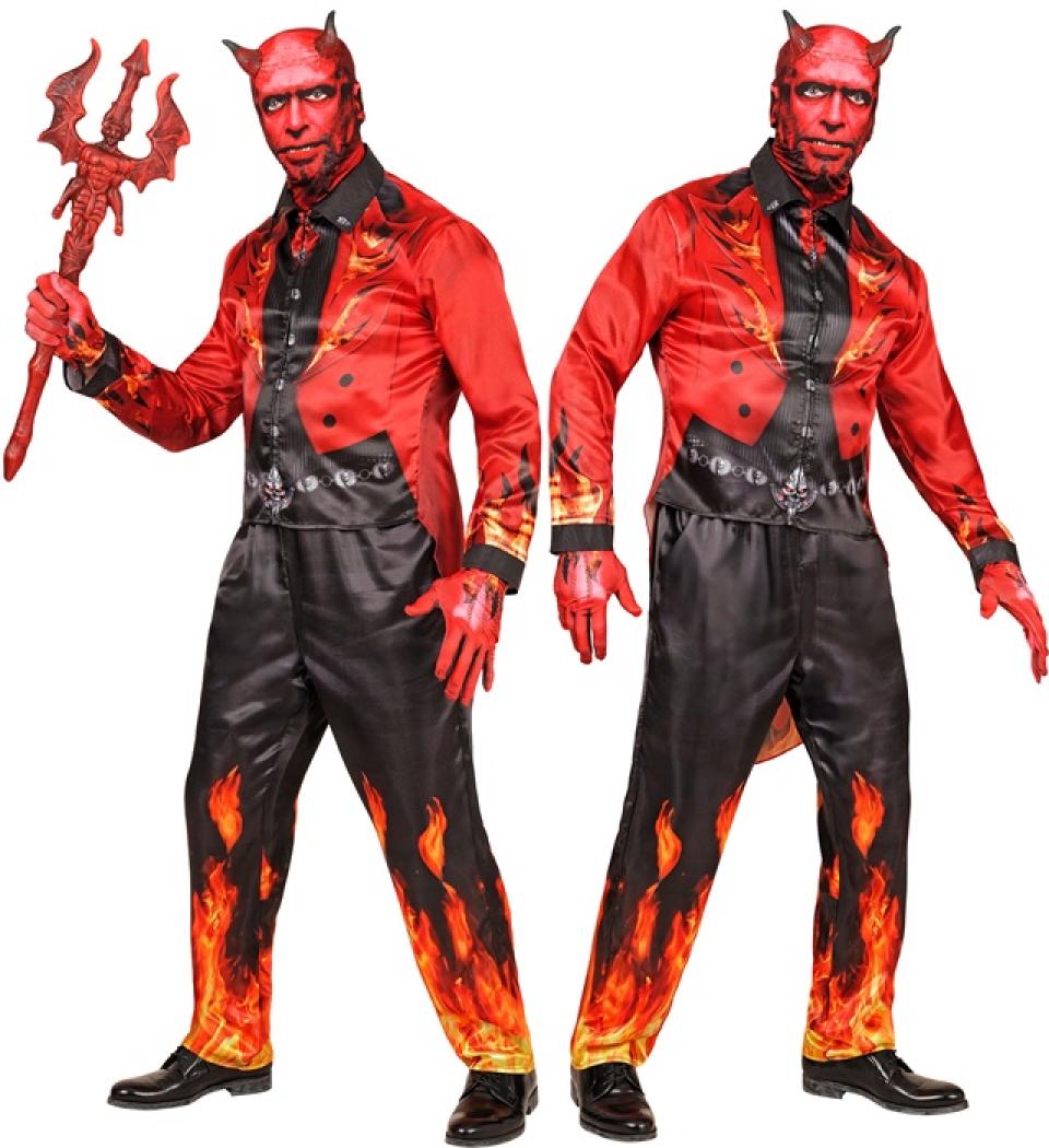 Déguisement effet réaliste diable imprimé Fast Costume intégral taille L