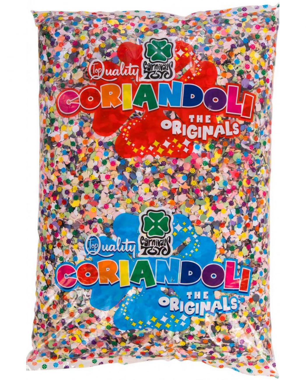Palette de 2000 pochettes de 100g de confettis multicolores carnaval corso