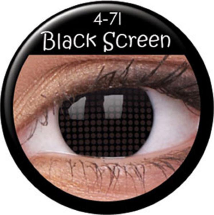 Paire de lentilles cosmétiques 1 semaine BLACK SCREEN hebdomadaire