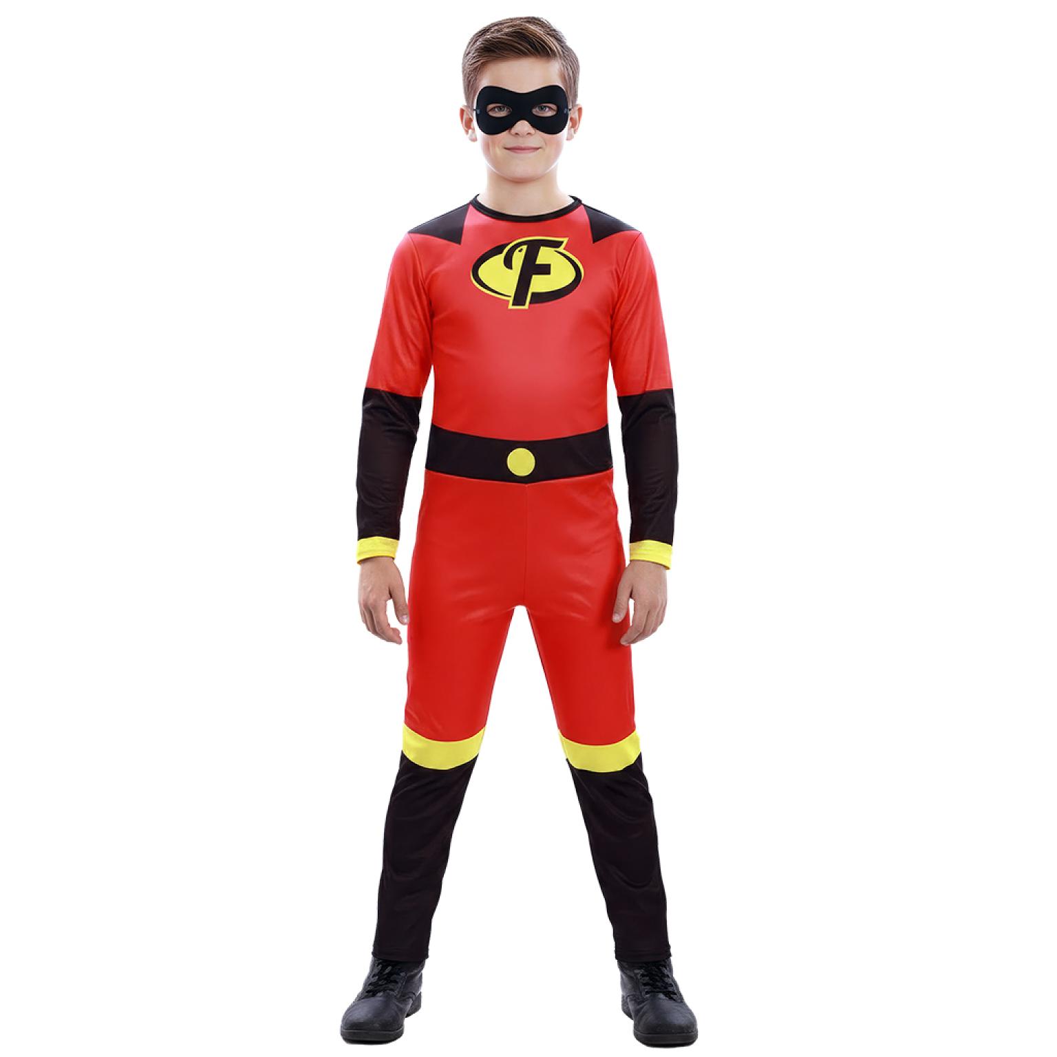 Super-héros famille indestructible rouge enfant mixte taille 7/9 ans