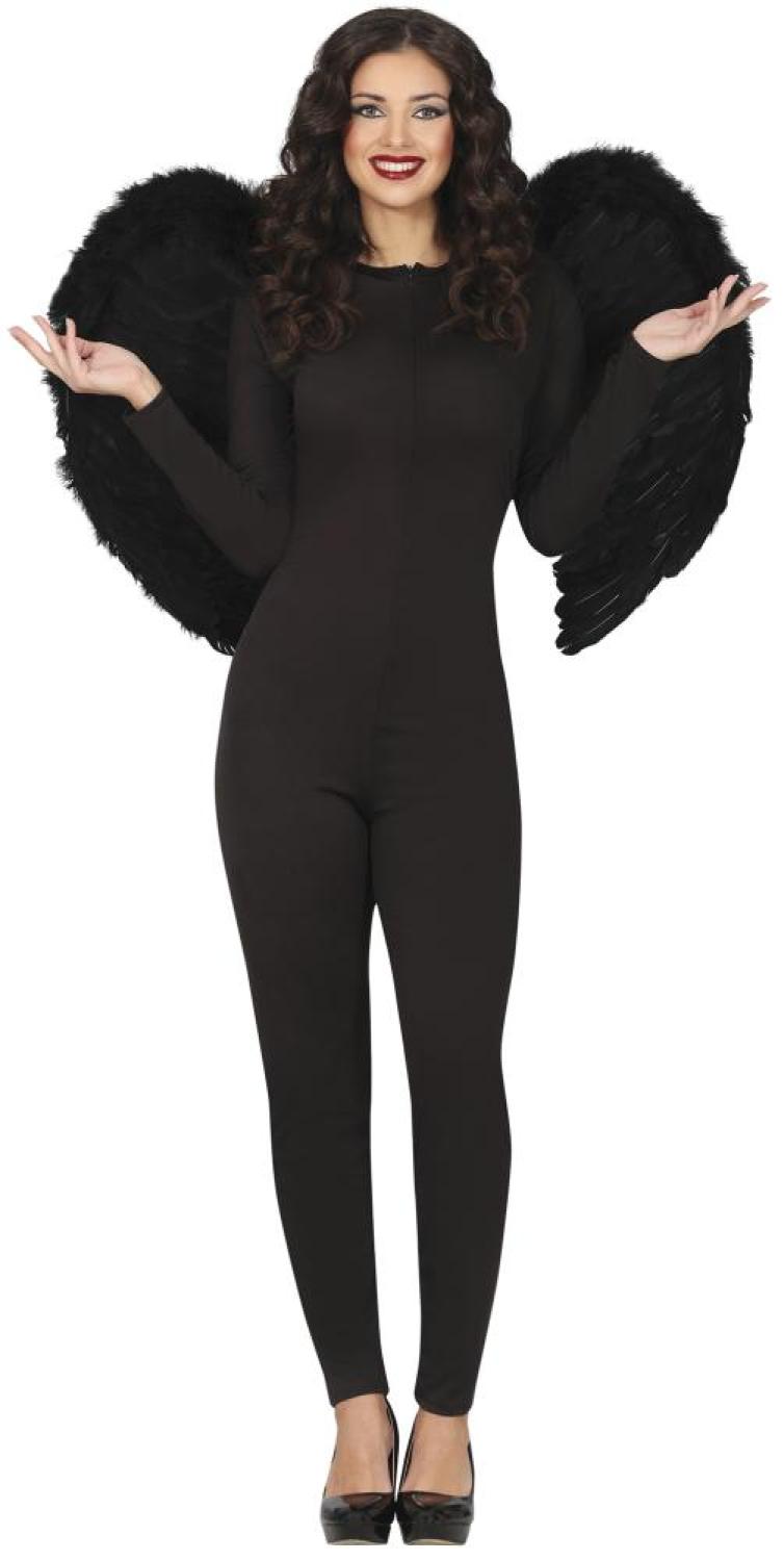 Ailes de démon ou ange plumes noires géantes
