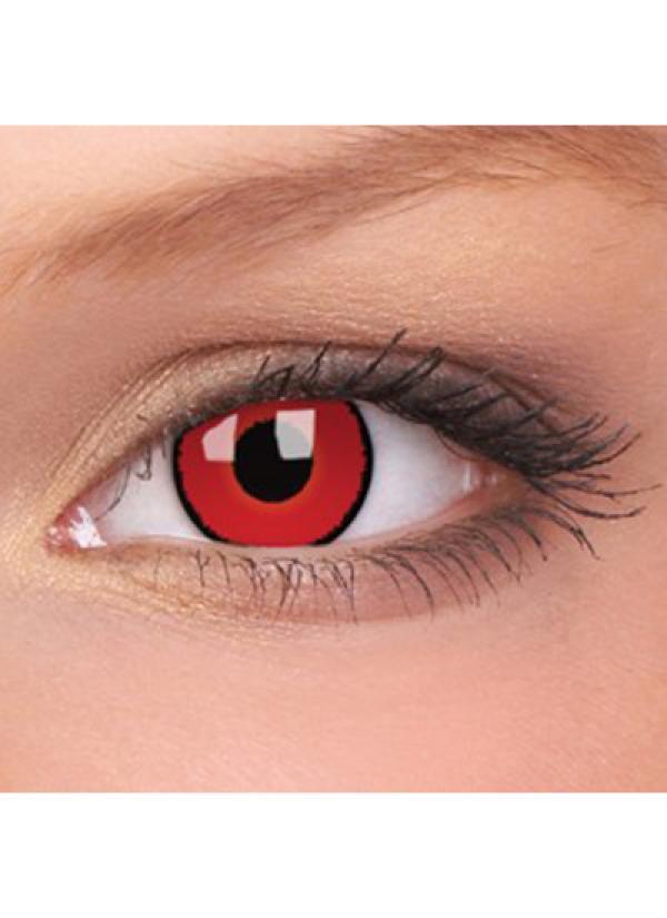 Paire de lentilles cosmétiques 1 semaine RED ZOMBIE hebdomadaire