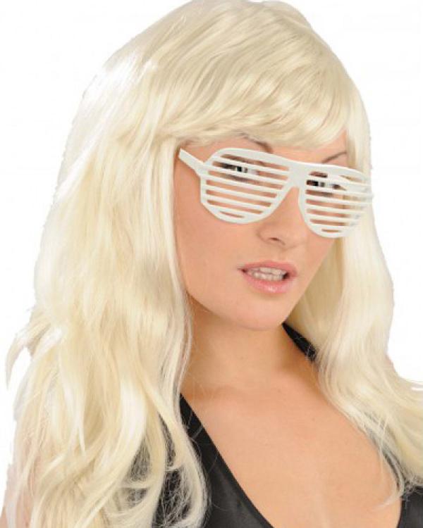 Lunettes disco grilles blanches (N22)