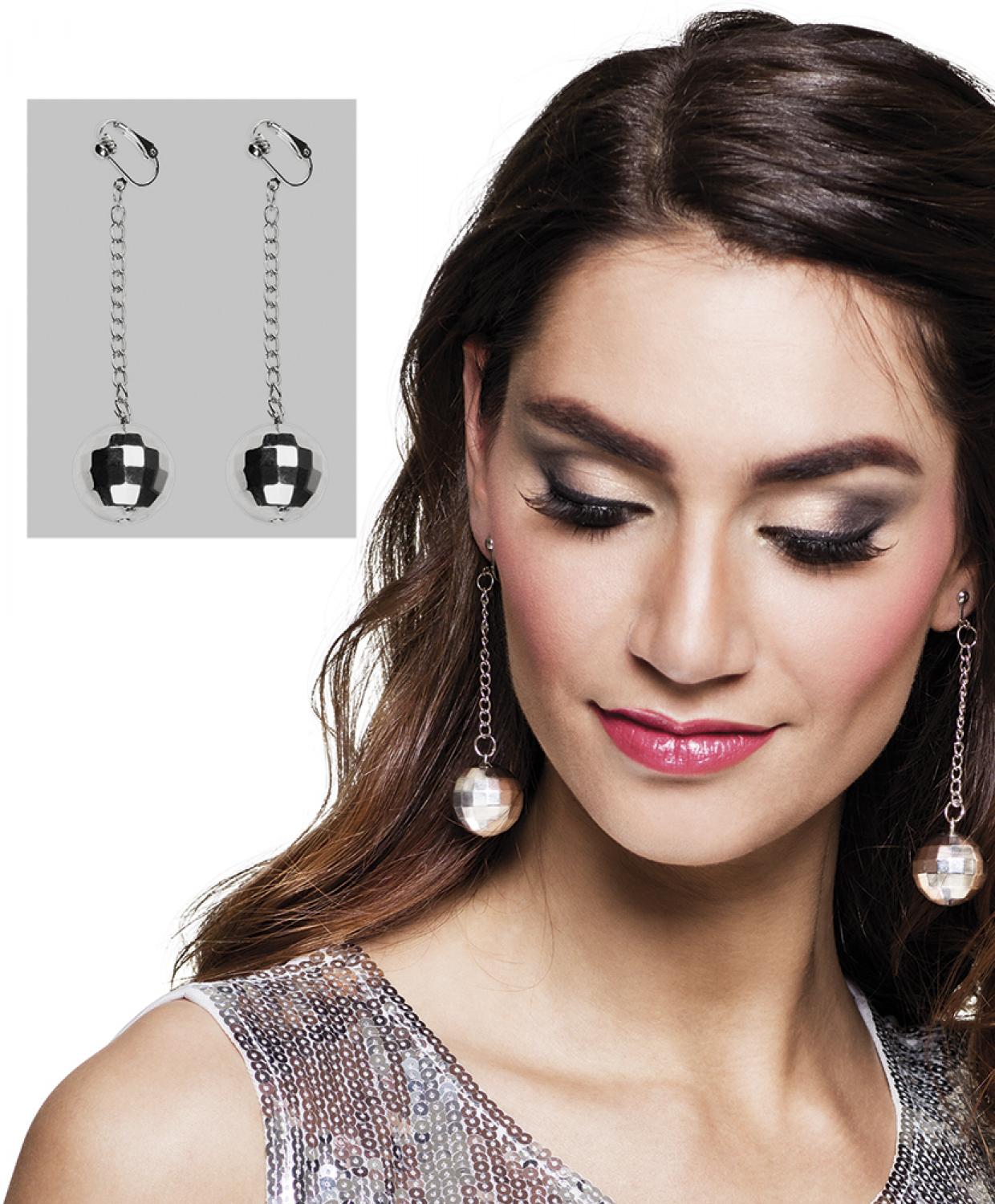 Boucles d'oreilles boules à facette