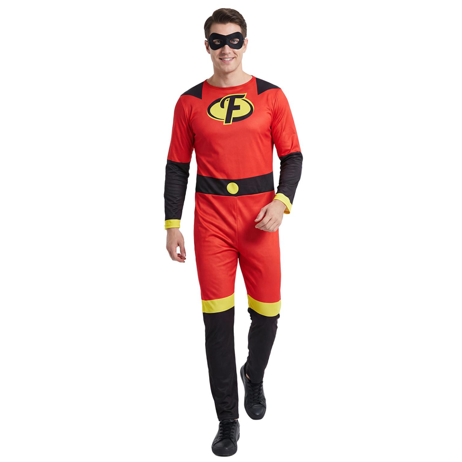 Super-héros famille indestructible rouge pour homme taille S