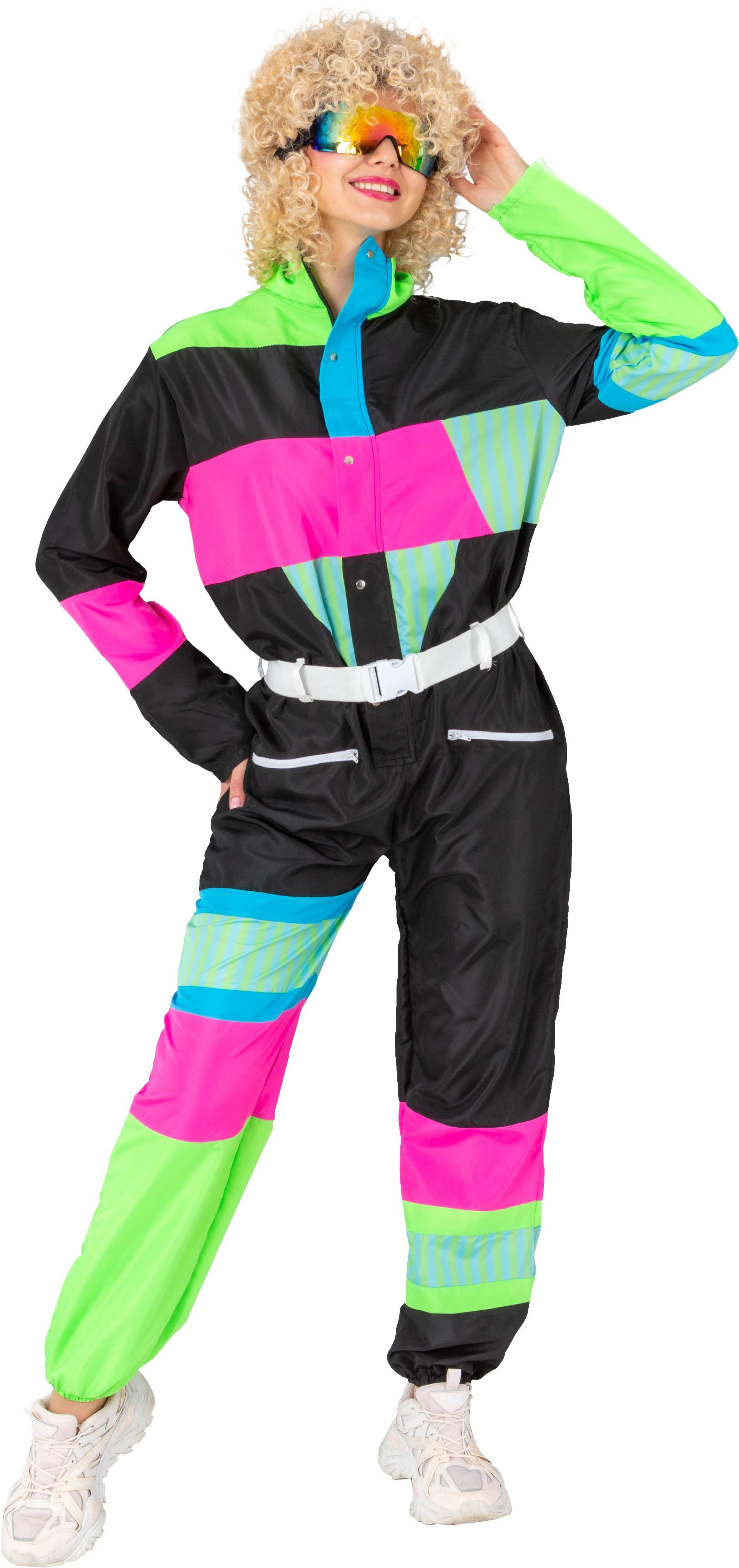 Combinaison de ski fluo années 80 taille M/L