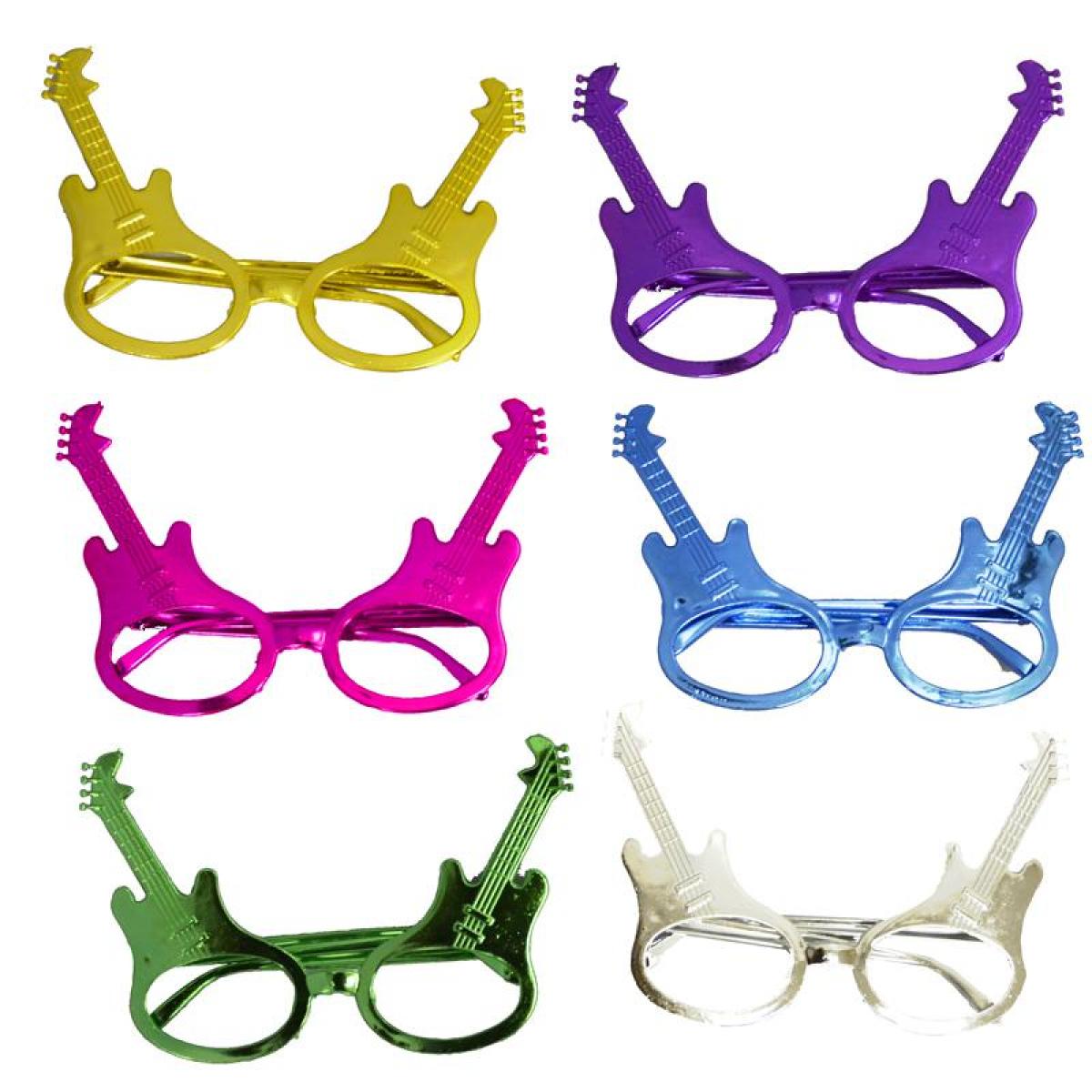 Lunettes guitare effet métallisé