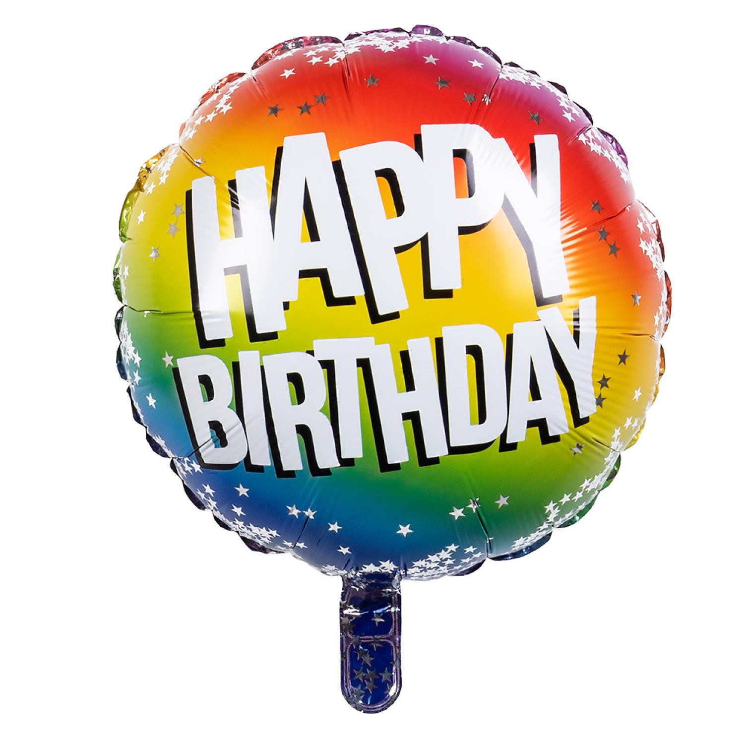 Ballon mylar Joyeux anniversaire happy birthday 45cm