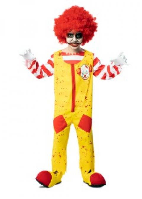 Clown fast food enfant taille 7/9 ans