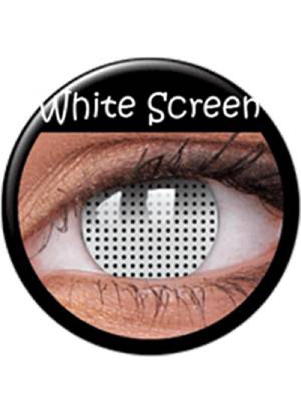 Paire de lentilles cosmétiques 1 semaine WHITE SCREEN hebdomadaire