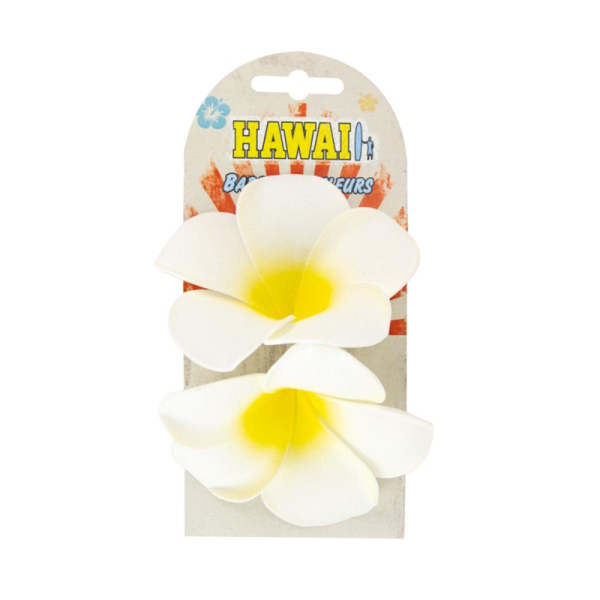Lot de 2 fleurs de frangipanier pour cheveux