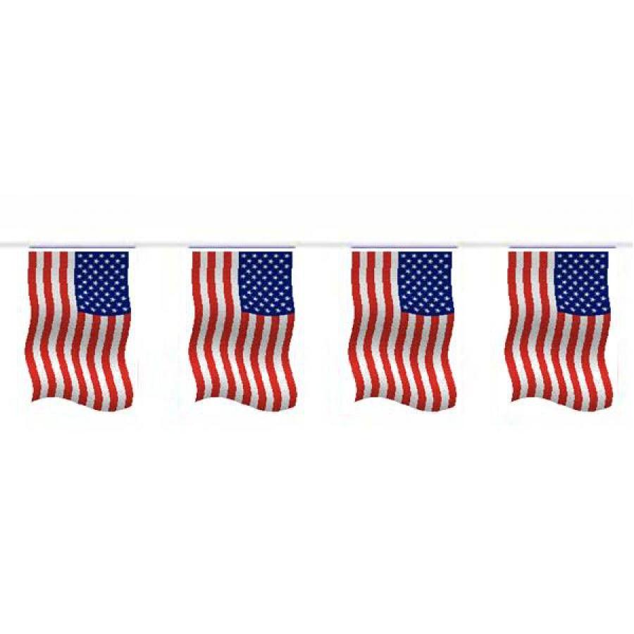 Guirlande USA en tissu 6m