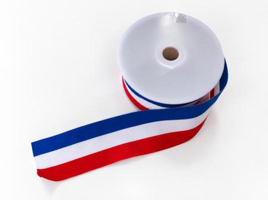 Ruban tricolore 50mm x 25 mètres pour inauguration mairie collectivités
