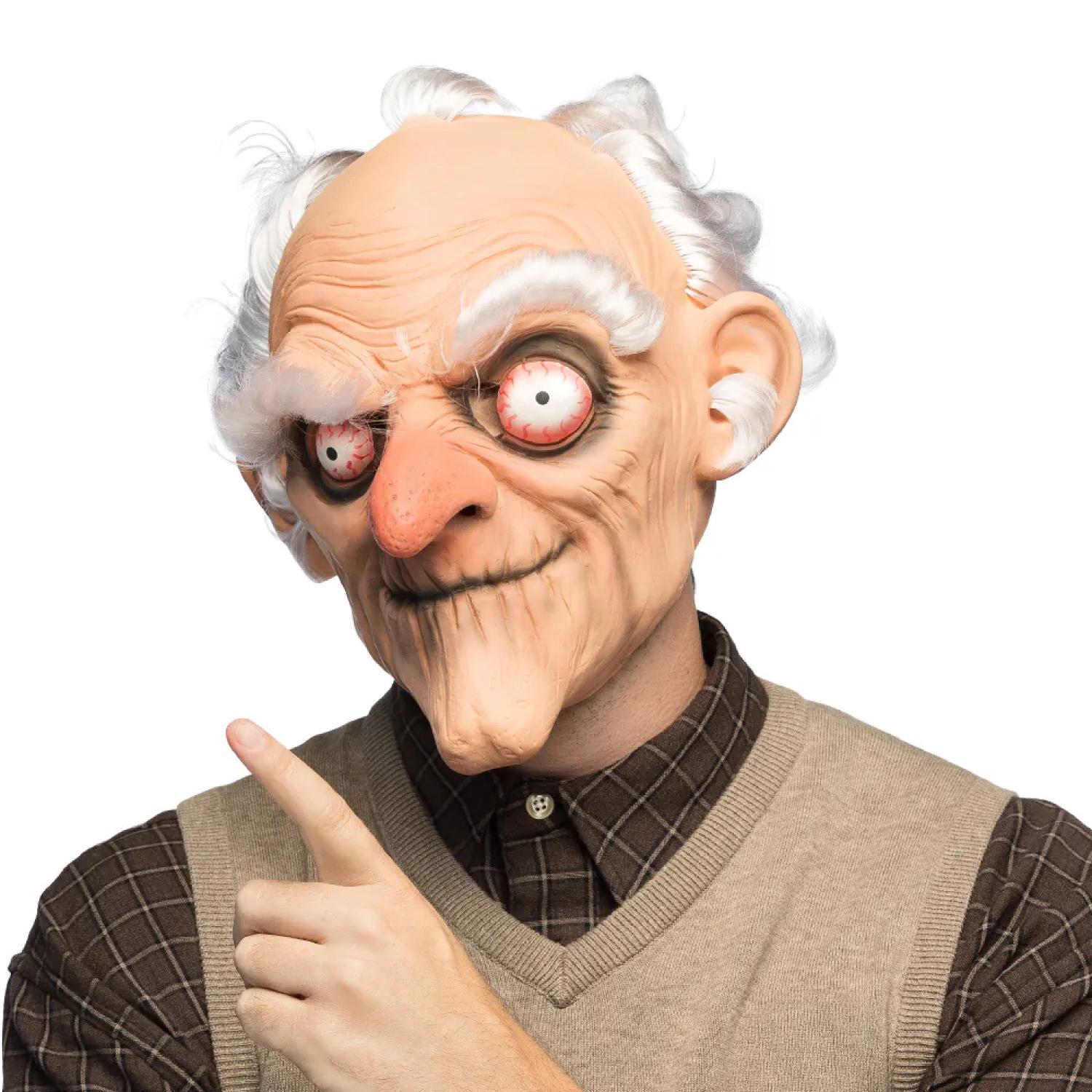 Masque tête latex Grumpy vieux