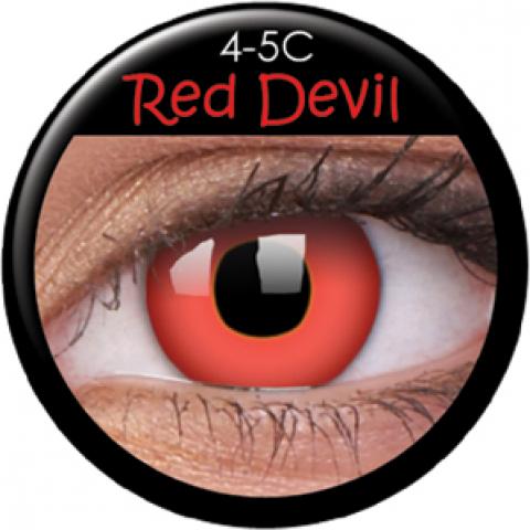 Paire de lentilles cosmétiques 1 semaine RED DEVIL hebdomadaire