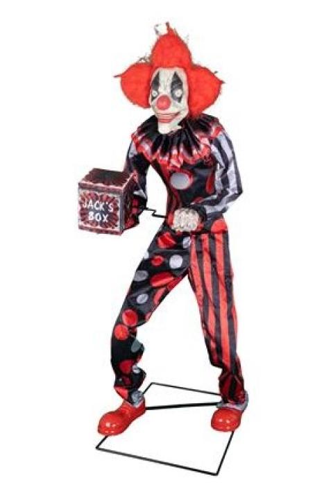 Automate clown effrayant avec sa boîte à musique animatronic