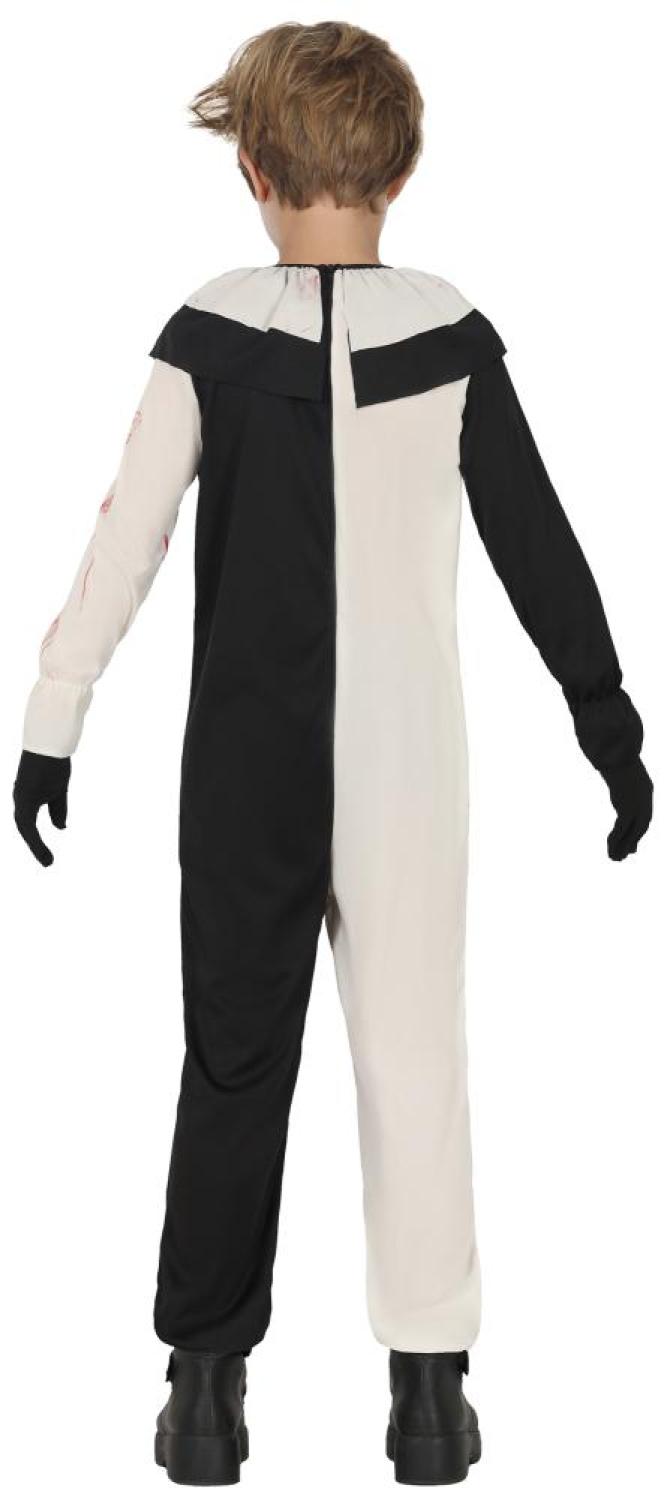 Clown horreur ensanglanté noir et blanc taille 10/12 ans