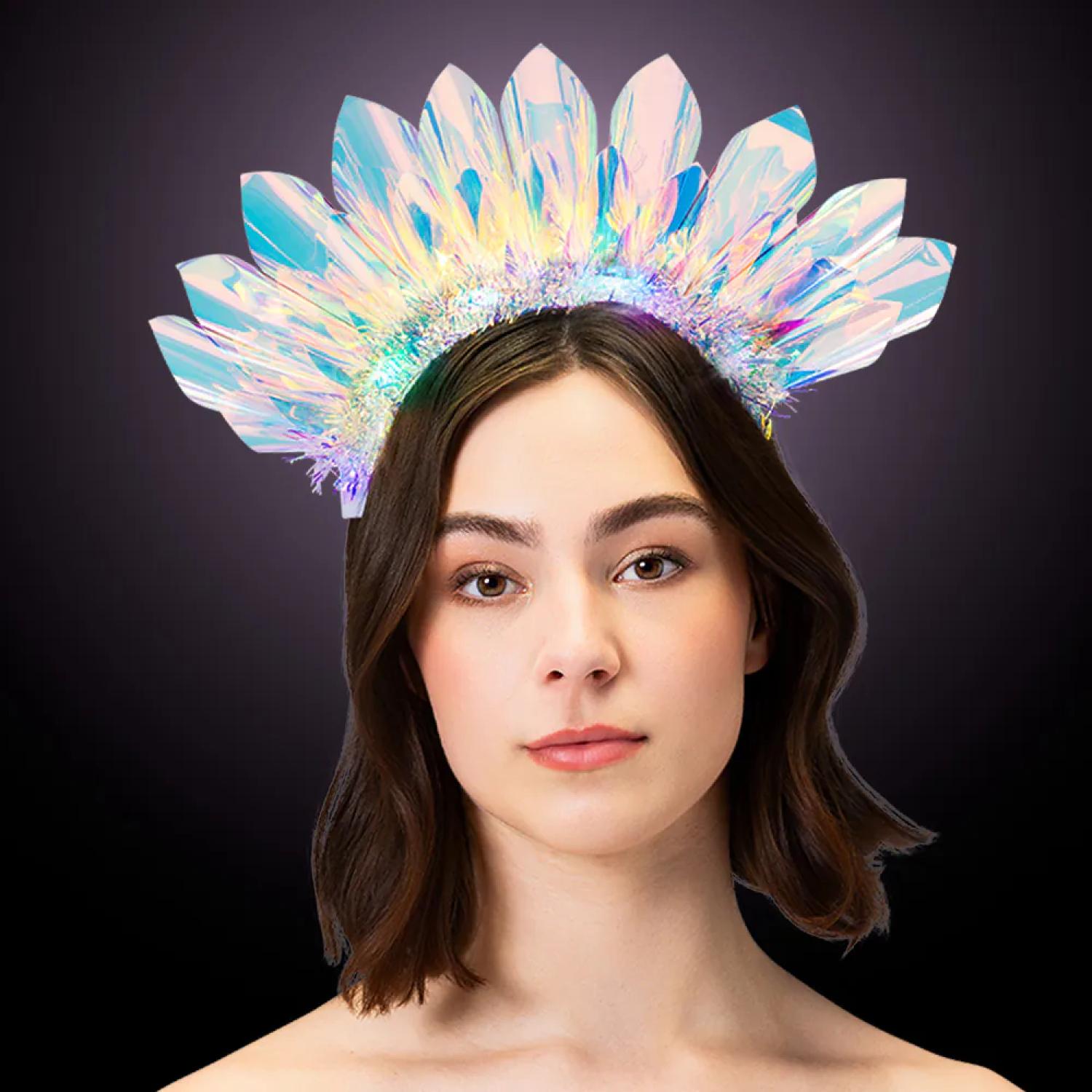 Diadème halo bleu lumineux