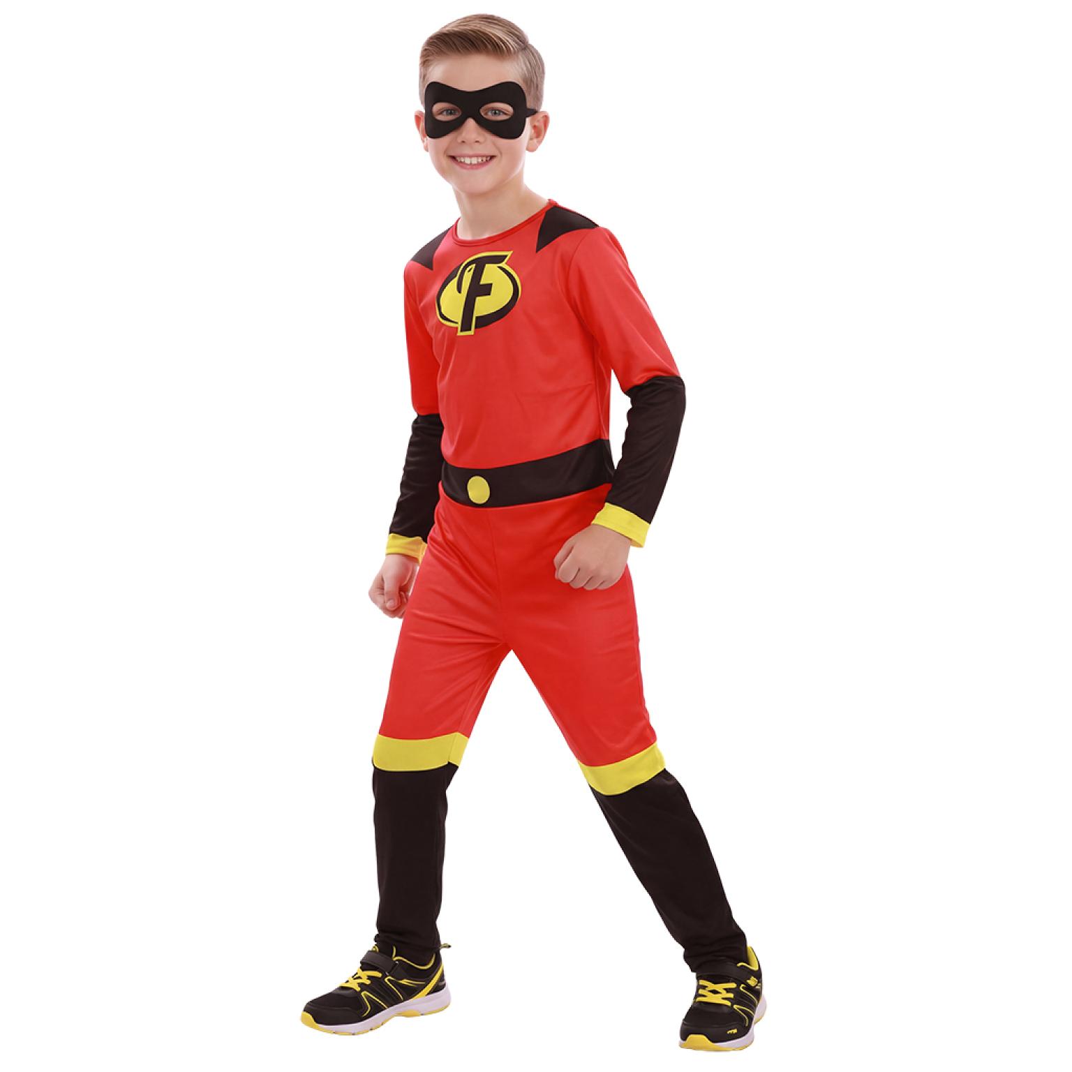 Super-héros famille indestructible rouge enfant mixte taille 5/6 ans