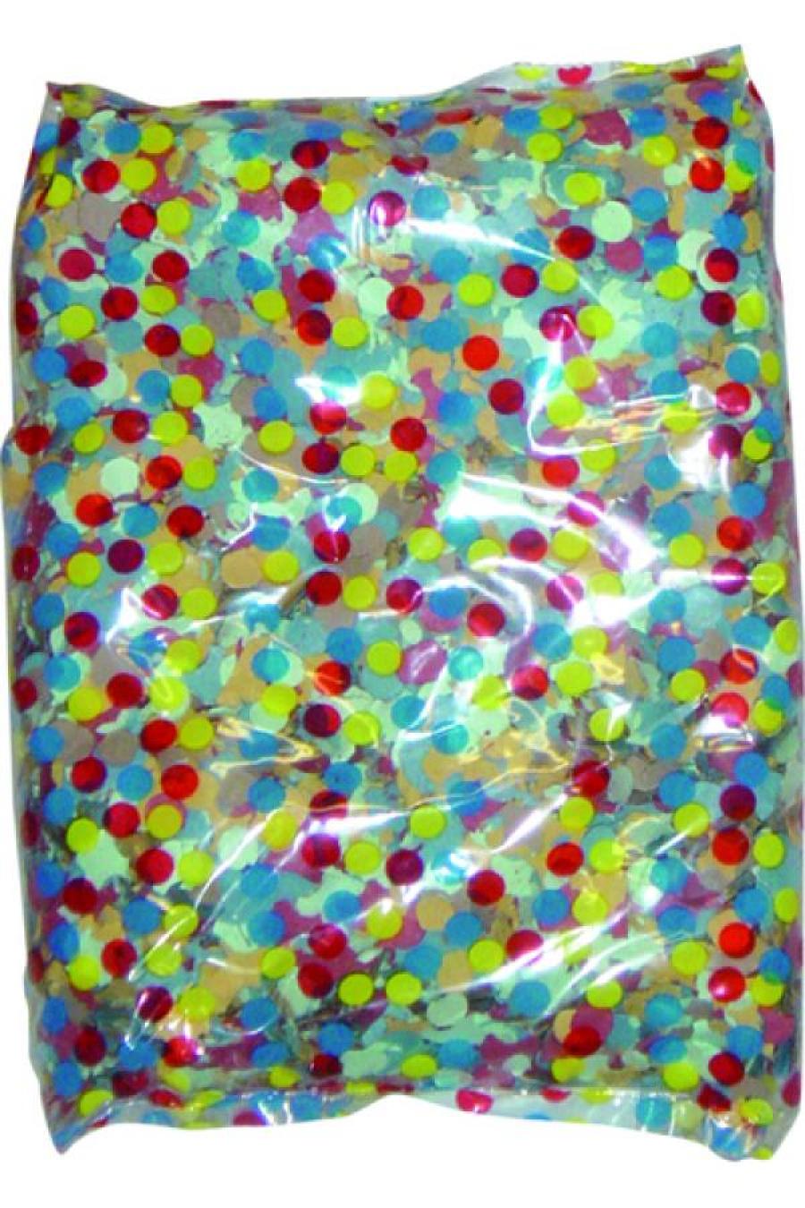 1 carton de 100 pochettes de 100 grammes confettis multicolores 100g