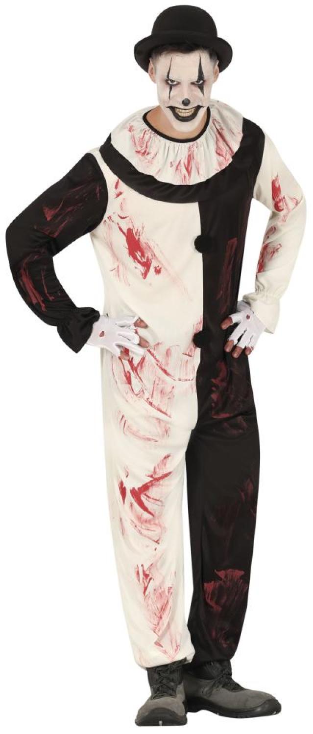 Clown de terreur Pierrot noir et blanc taille M