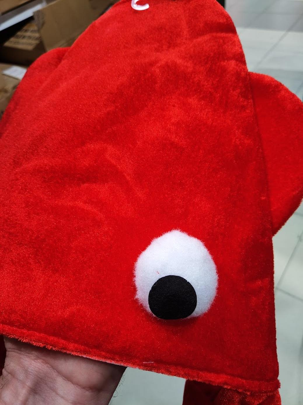 Chapeau de poulpe géant rouge