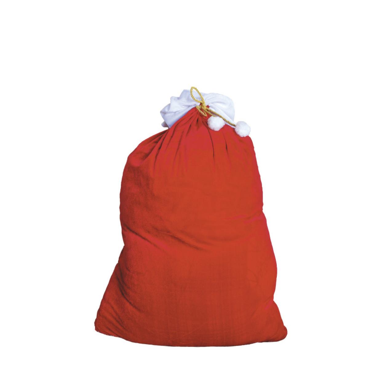 Sac de Père Noël velours rouge