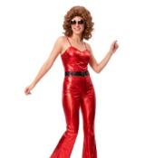 Disco show girl rouge ensemble femme taille XL