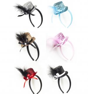 Mini chapeau pailleté sur serre-tête