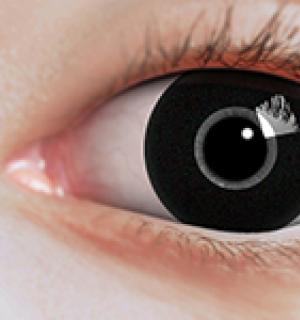 Paire de lentilles cosmétiques 1 semaine BLACK NOIRES hebdomadaire