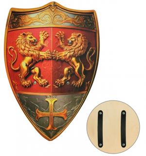 Bouclier de chevalier en bois