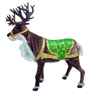 Animatronic automate Renne de Noël marron avec bois 130cm