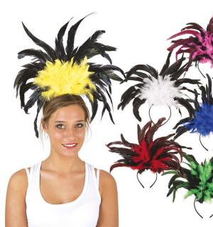 Coiffe serre-tête plumes Rio de Janeiro