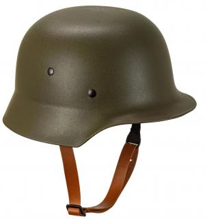 Casque militaire soldat vert qualité supérieure avec jugulaire