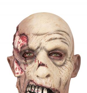 Masque latex zombie visage arraché