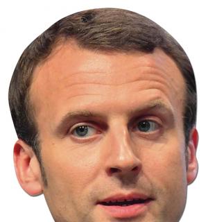 Masque carton Emmanuel Macron