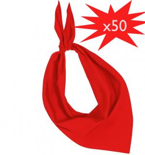 50 foulards bandana rouge basque ou féria pas cher