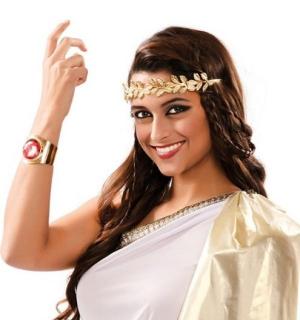 Diadème de lauriers César en métal