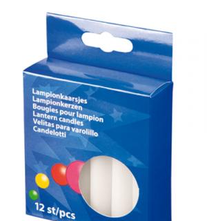 Boite de 12 bougies en cire pour lampions
