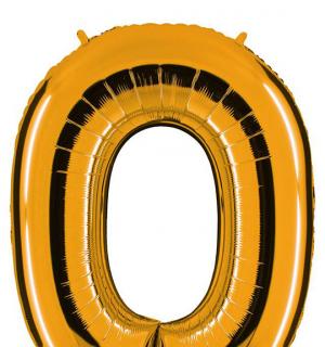 Ballon or chiffre 0 en mylar 86 cm