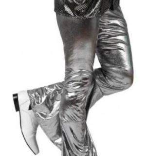Pantalon disco argent taille L/XL