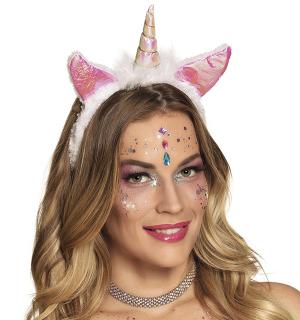 Serre tête Licorne rose
