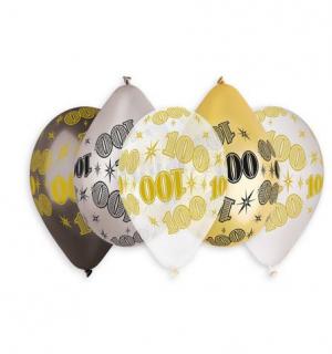 10 ballons jubilé anniversaire 100 ans diamètre 28cm