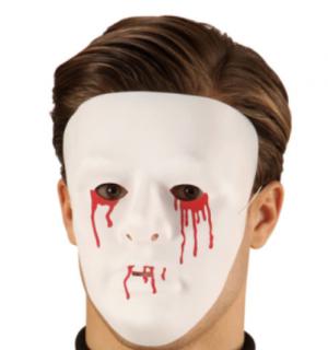 Masque blanc ensanglanté