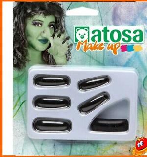 Blister 12 faux ongles noirs + colle