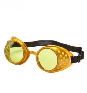 Lunettes Steampunk dorées (N41)