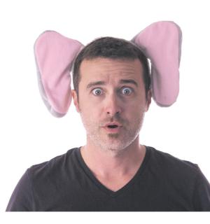 Serre-tête oreilles éléphant en velours