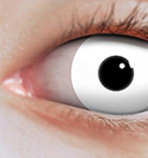 Paire de lentilles cosmétiques 1 semaine Blanche WHITE hebdomadaire